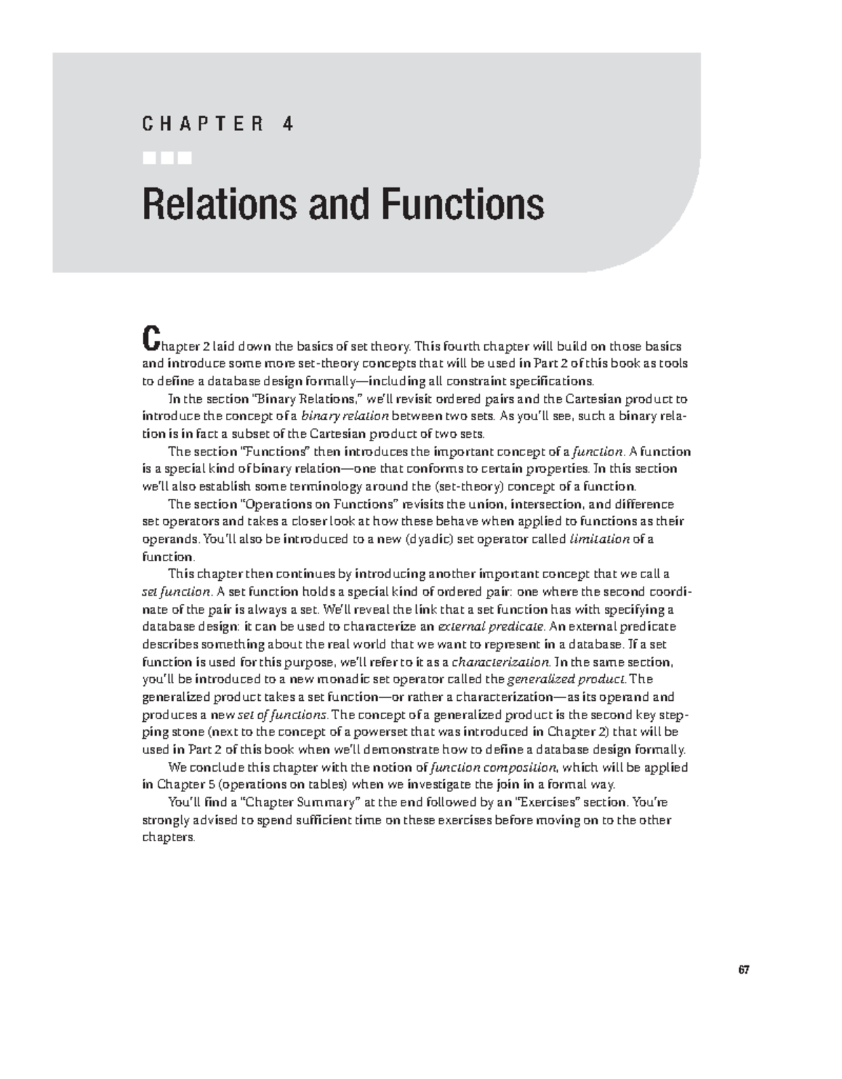 Chapter 04 - Relations and Functions - 7451CH04 5/4/07 2:42 PM CHAPTER ...