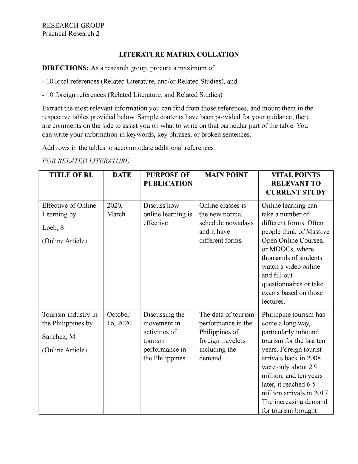 lmc-research-practical-research-2-literature-matrix-collation