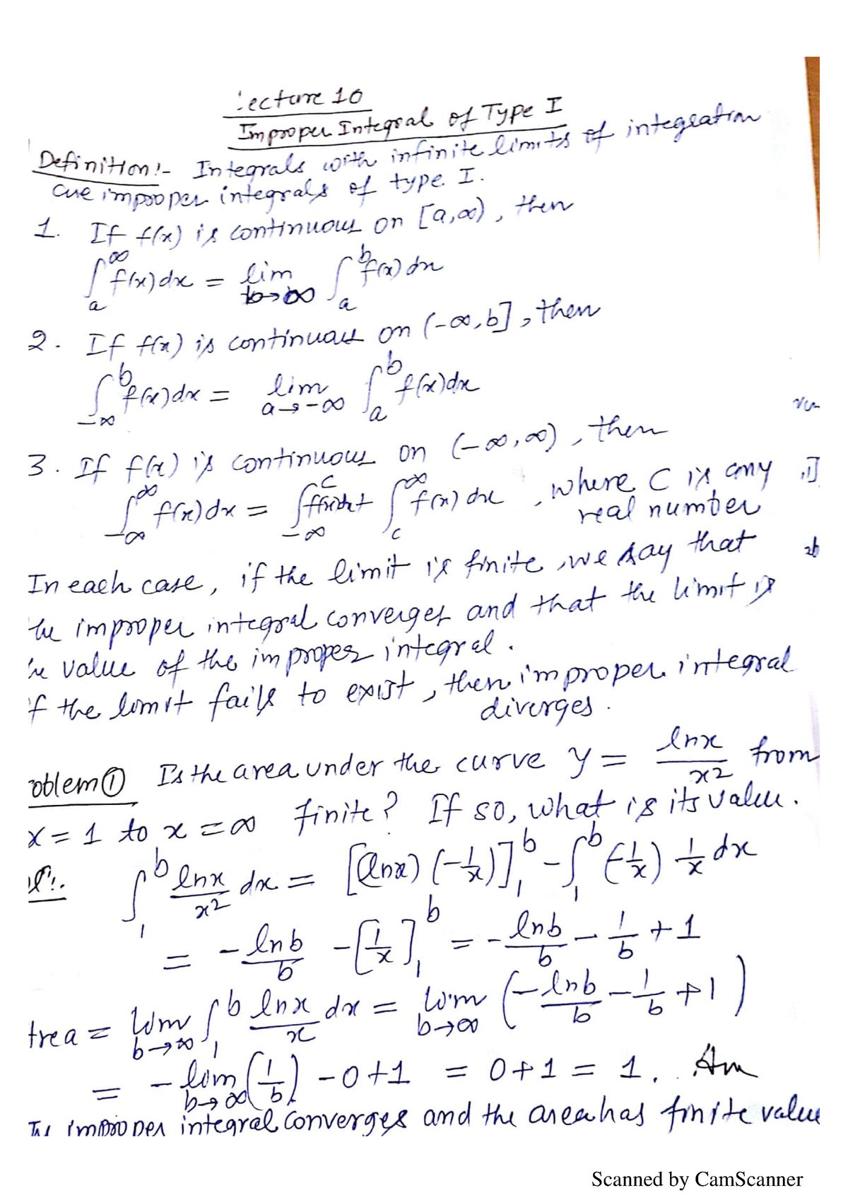 Lecture 10 - Multi Variable Calculus - Scanned by CamScanner Scanned by ...