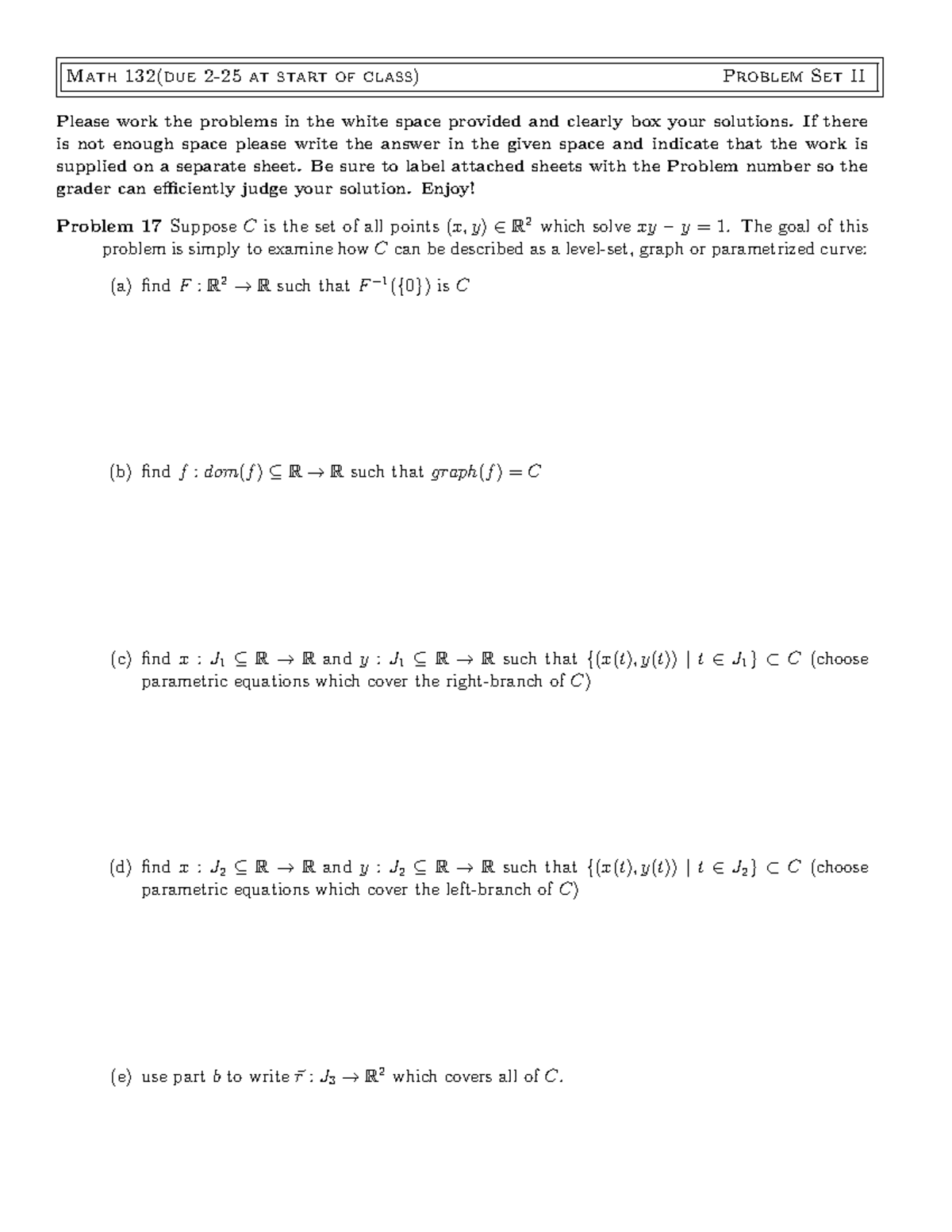 Seminar Assignments Ps2 Math 132 Lu Studocu