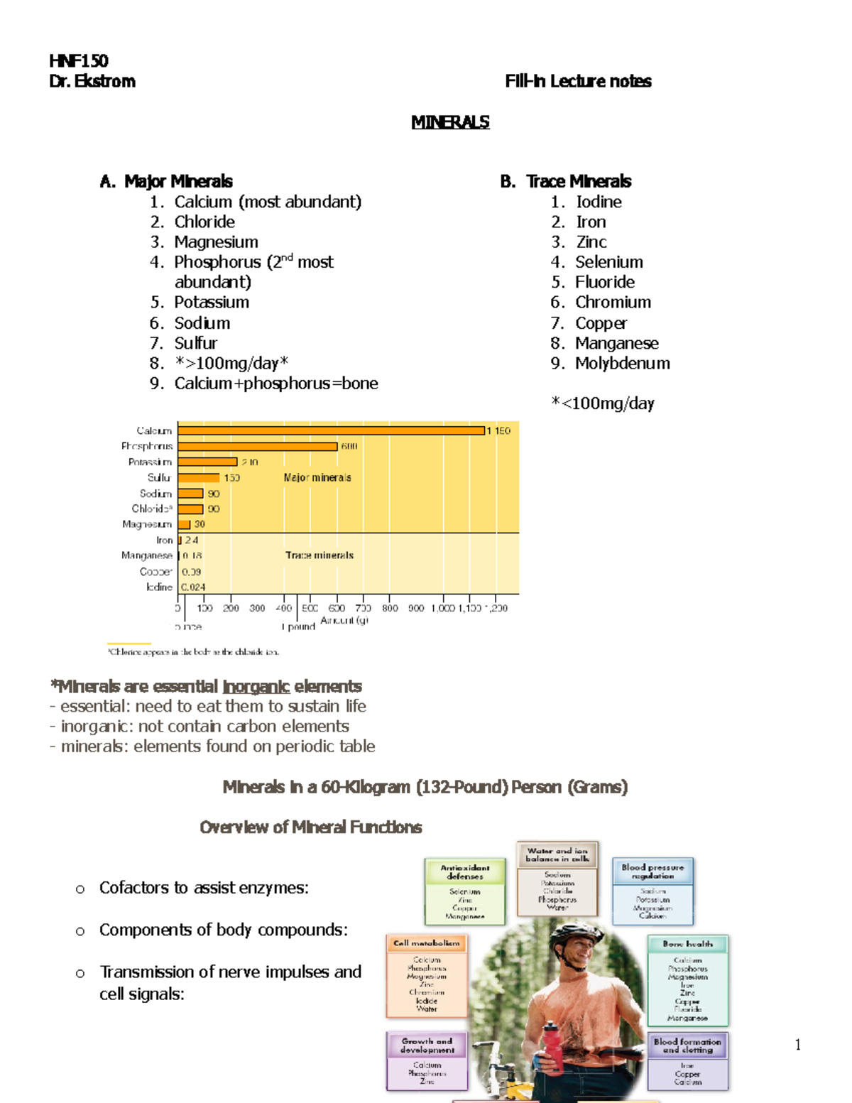 Week 5 Topic 2 Notes - Dr. Ekstrom Fill-in Lecture notes MINERALS A ...