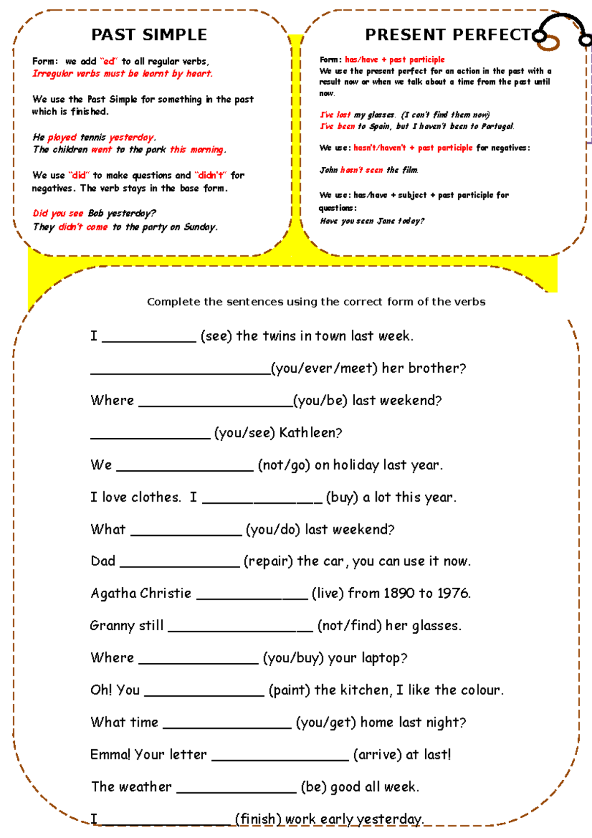 Past-simple-or-present-perfect-fun-activities-games 43852 - I ...