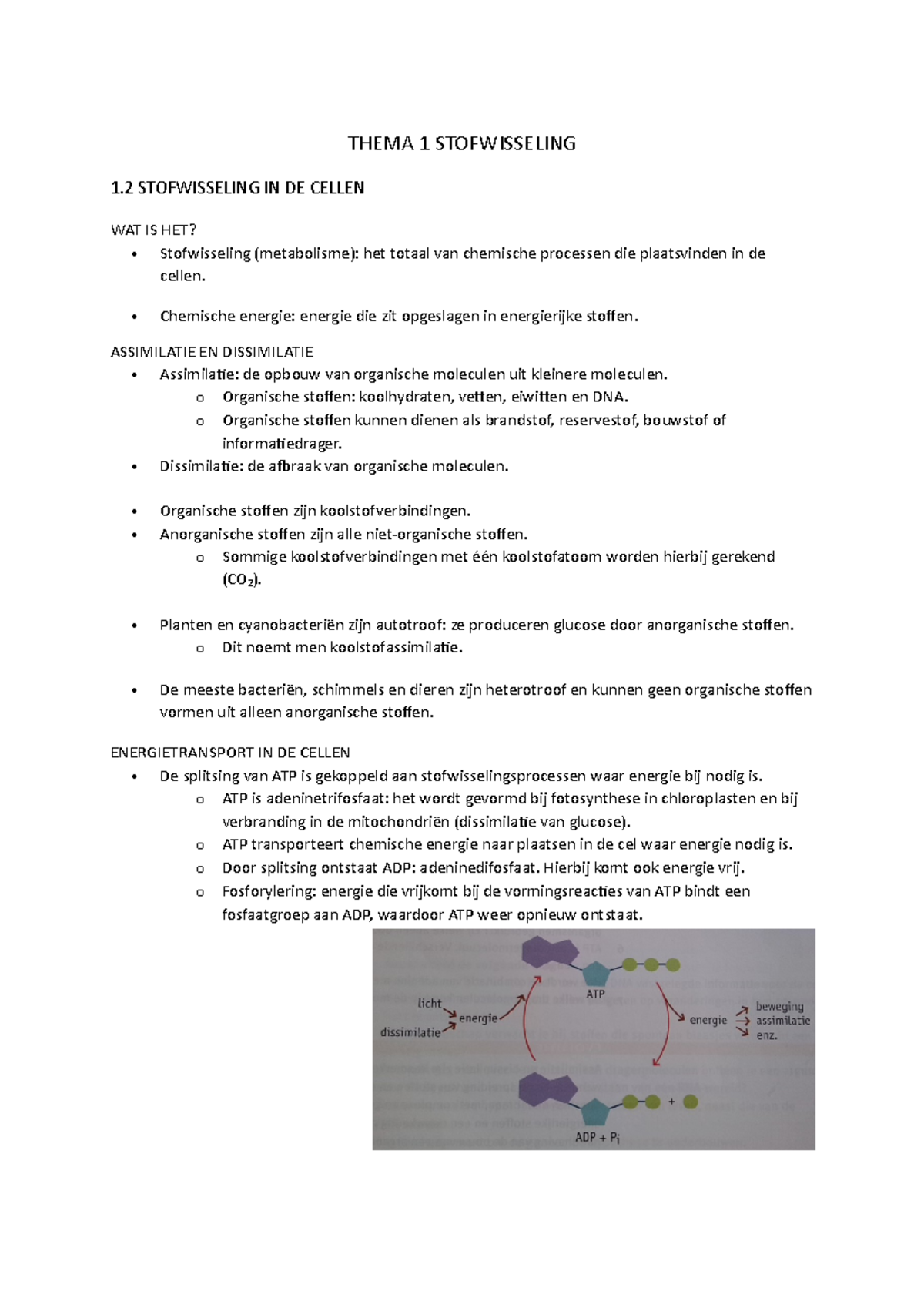 Thema 1 Stofwisseling - Biologie Voor Jou - THEMA 1 STOFWISSELING 1 ...