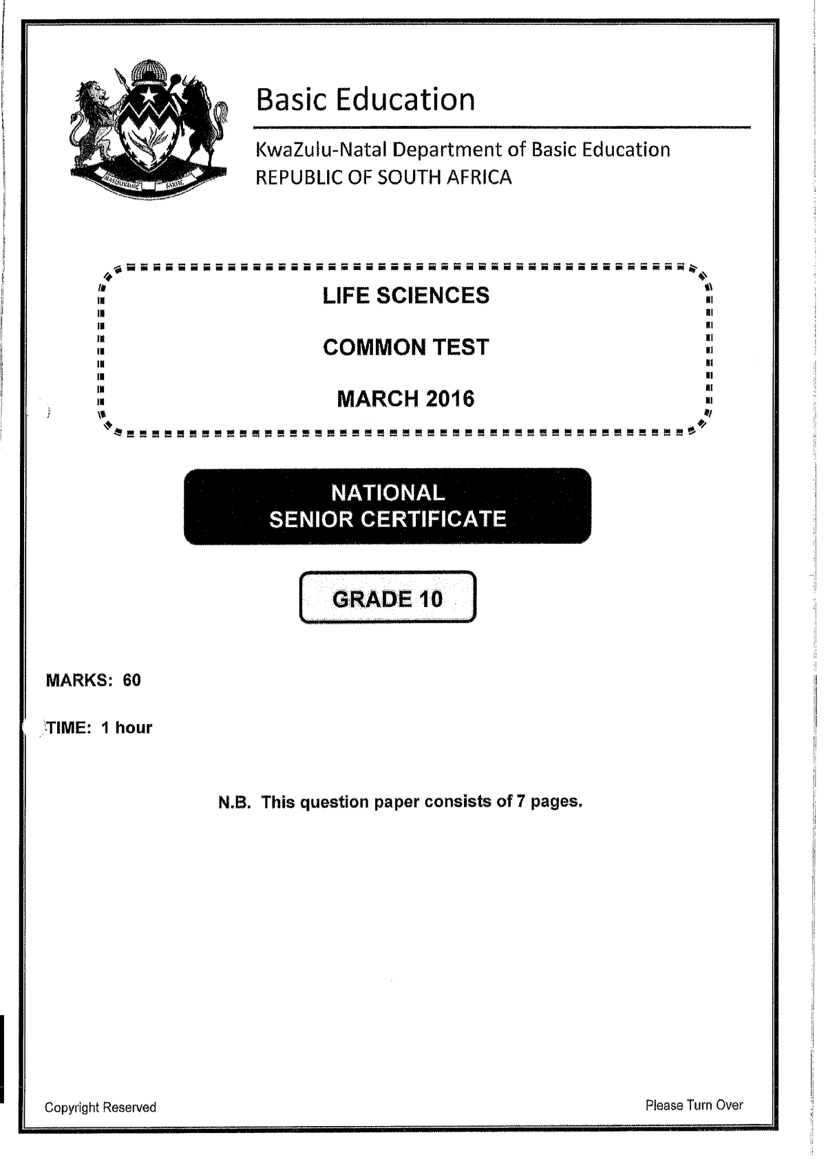 life science grade 10 assignment may 2022