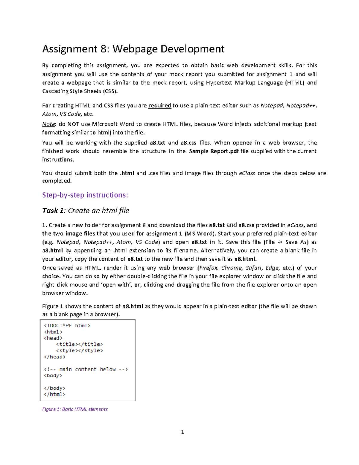 24f A8 instructions-converted - Assignment 8 : Webpage Development By ...