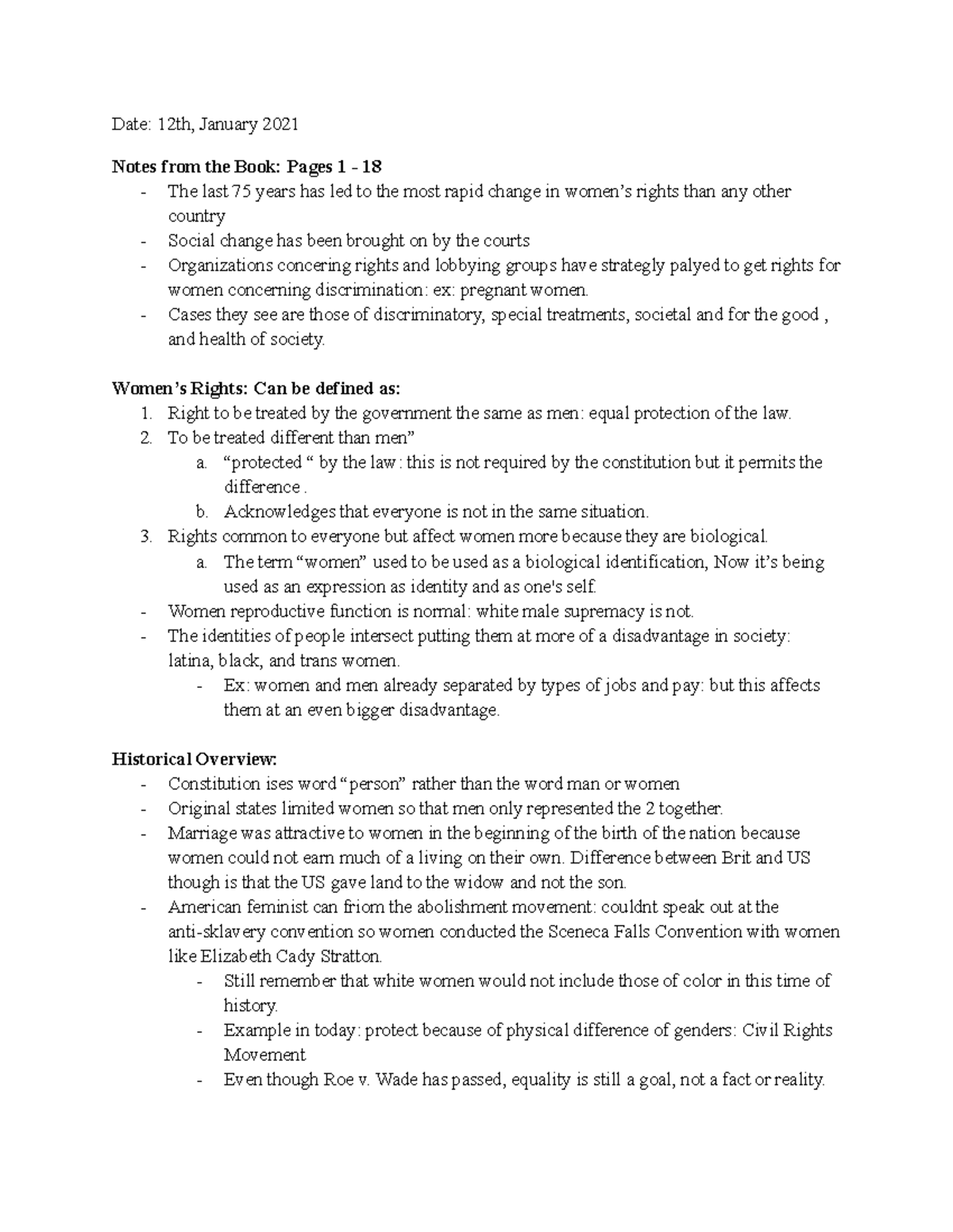 Women Rights Definition to the Woman as a Worker - Date: 12th, January ...