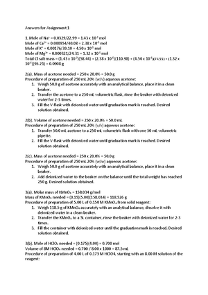 Chemistry 1011 lab logbook - Chemistry 1011 lab logbook Week 5 ...