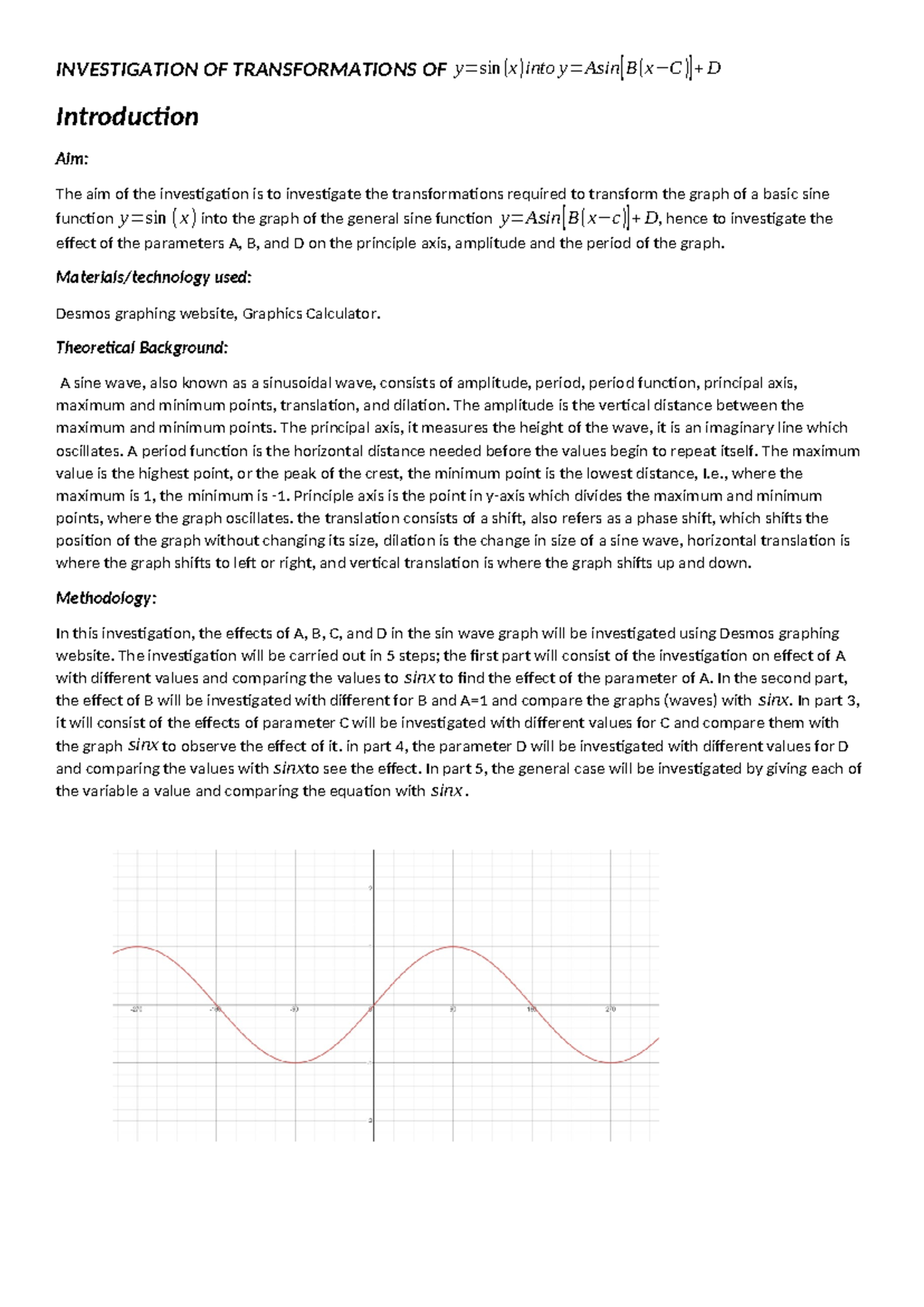 Maths investigation - Introduction Aim: The aim of the investigation is ...