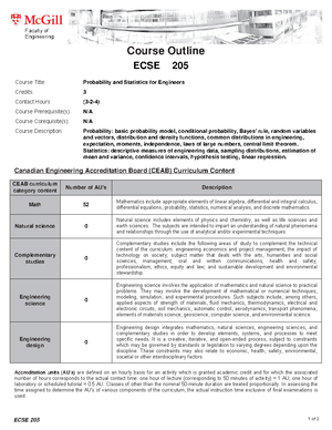 Exam 2018, questions and answers - ECSE Probability Statistics for ...