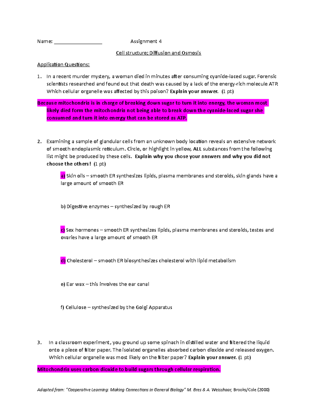 lab assignment 4 diffusion and osmosis