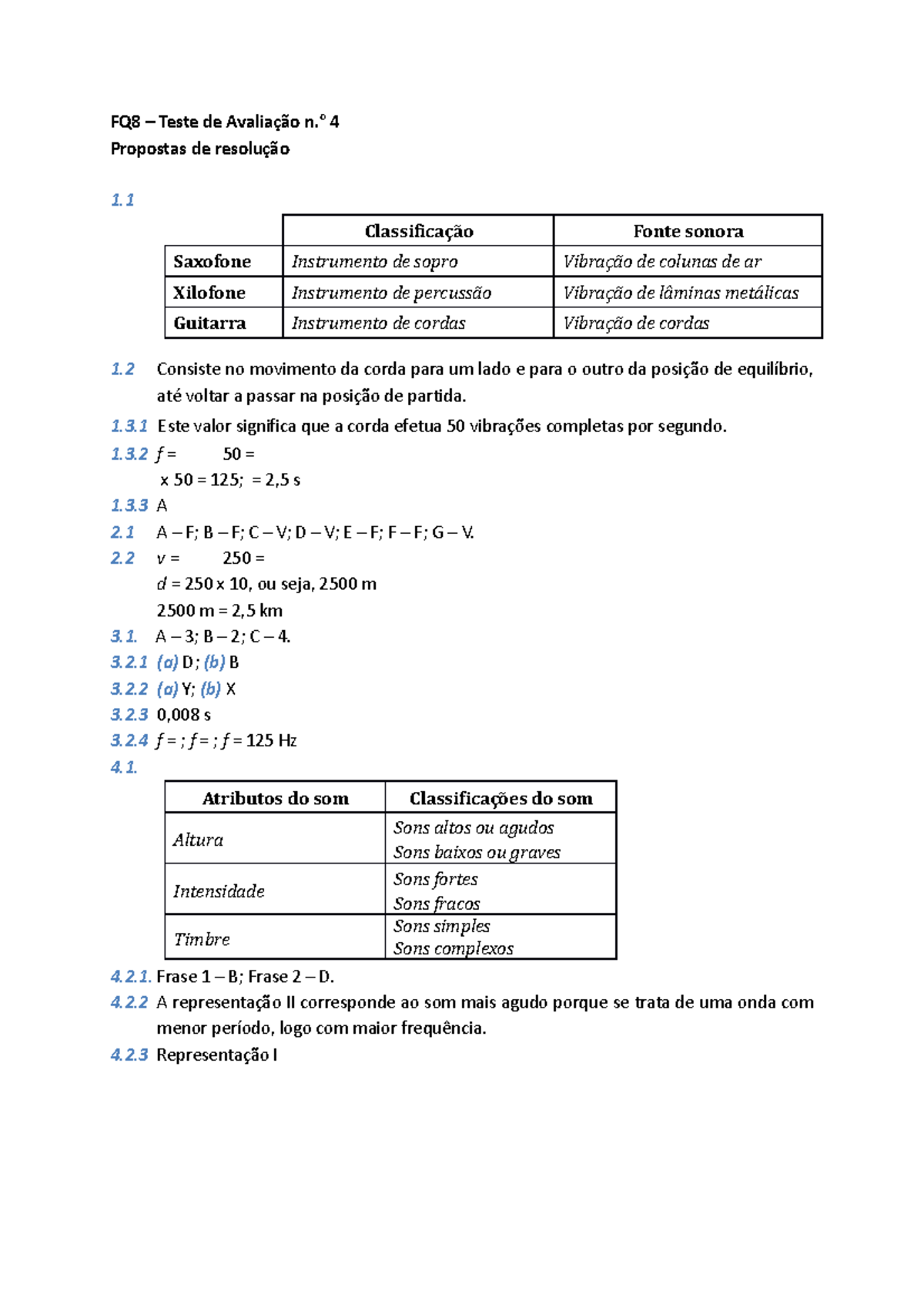 Fq8 Teste 4 Resolucao Resolução Da Ficha Fq8 Teste De Avaliação N 4 Propostas De Resolução 9665