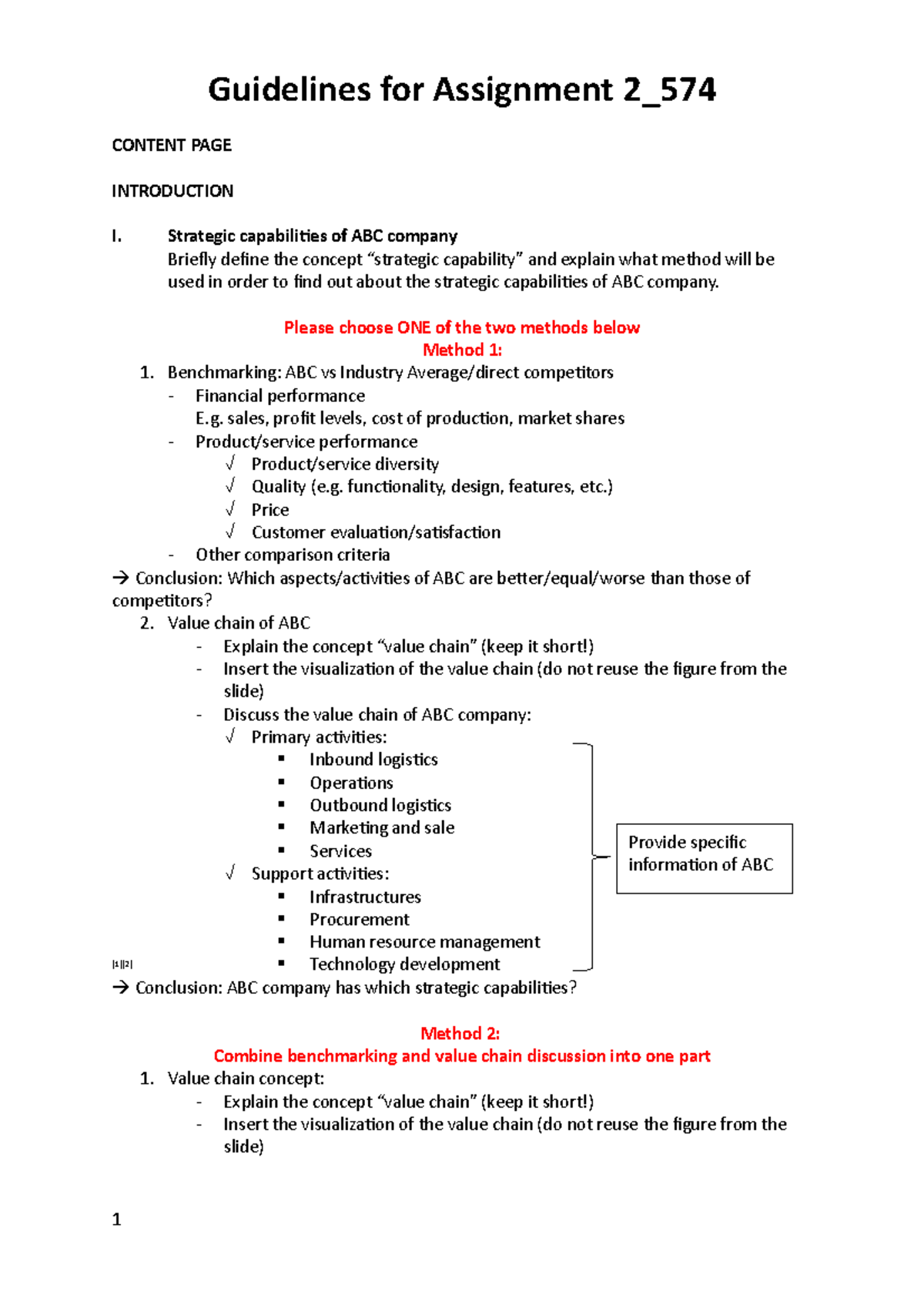 assignment guidelines sample