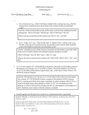 Thermodynamics of Dissolution of Borax lab report - Name: Thi Phuoc ...