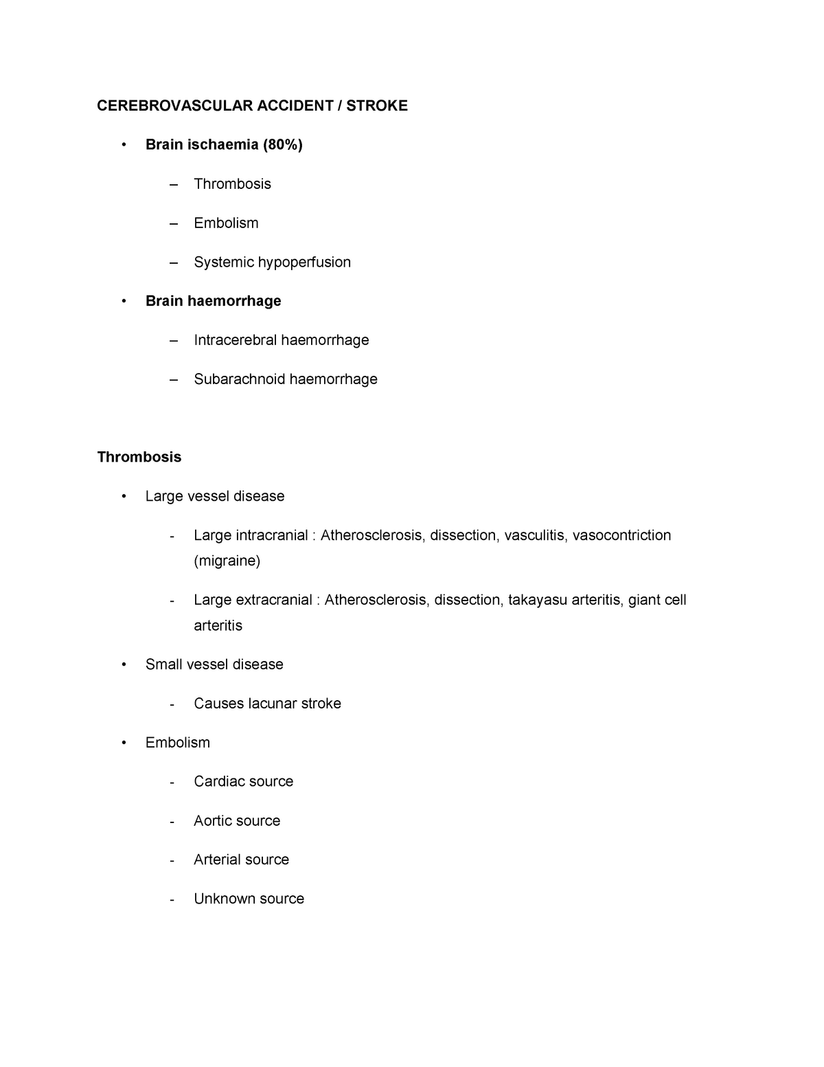 Cerebrovascular Accident Essential Surgery CEREBROVASCULAR ACCIDENT 