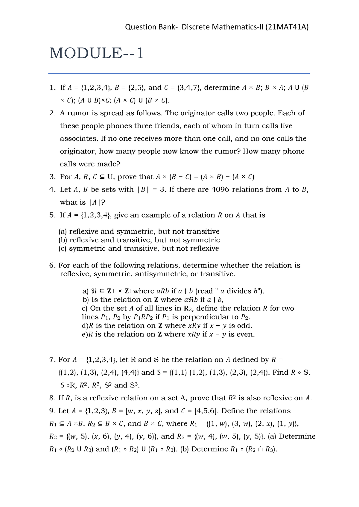 21mat41a-question-bank-module-1-if-1-2-3-4-2-5-and