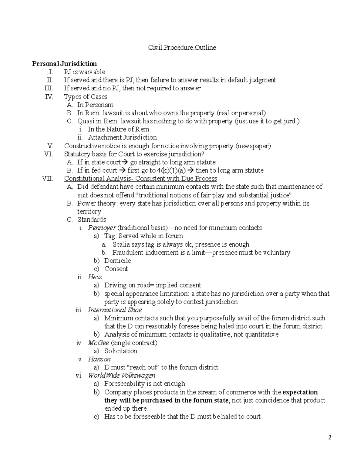 civil-procedure-outline-civil-procedure-outline-personal-jurisdiction