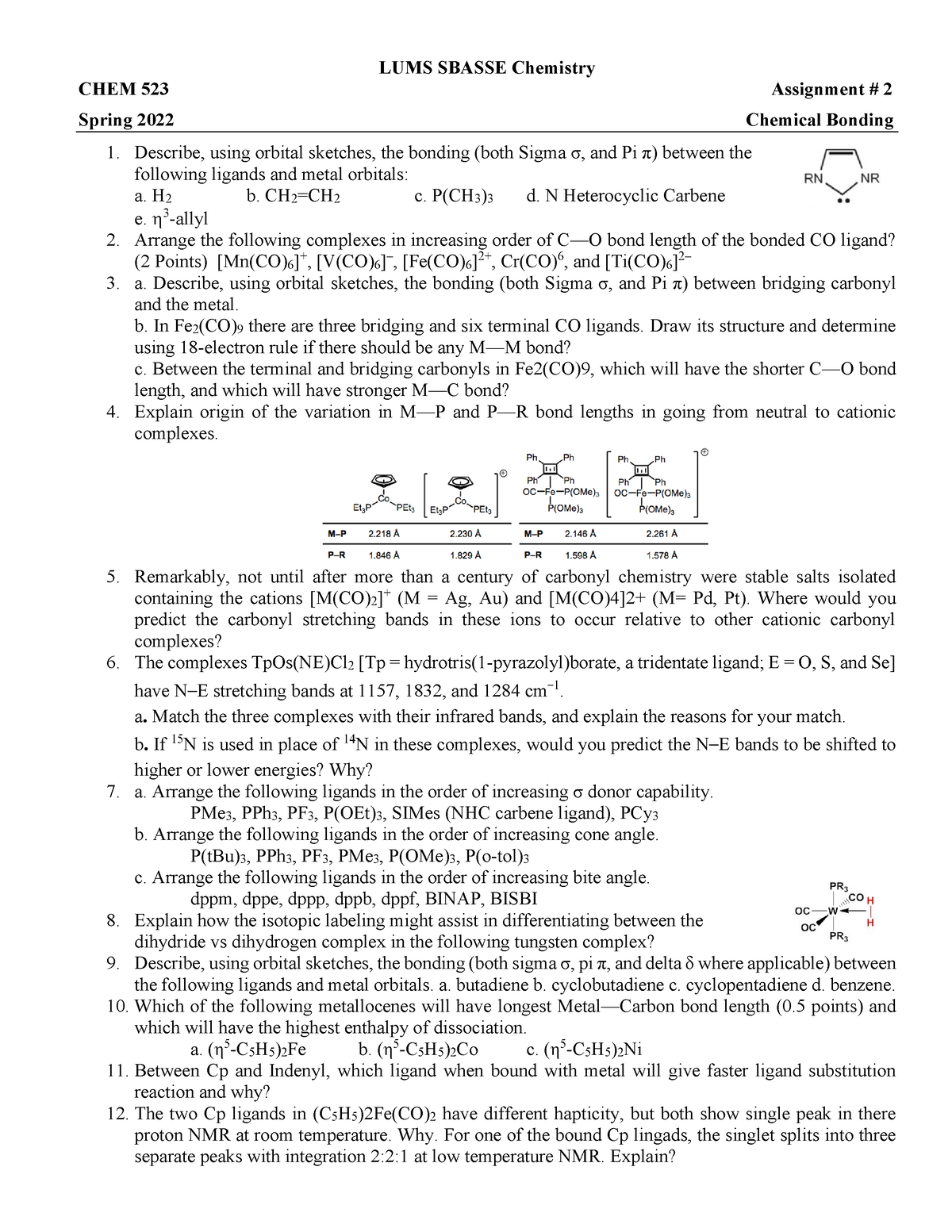 chemistry assignment 2022