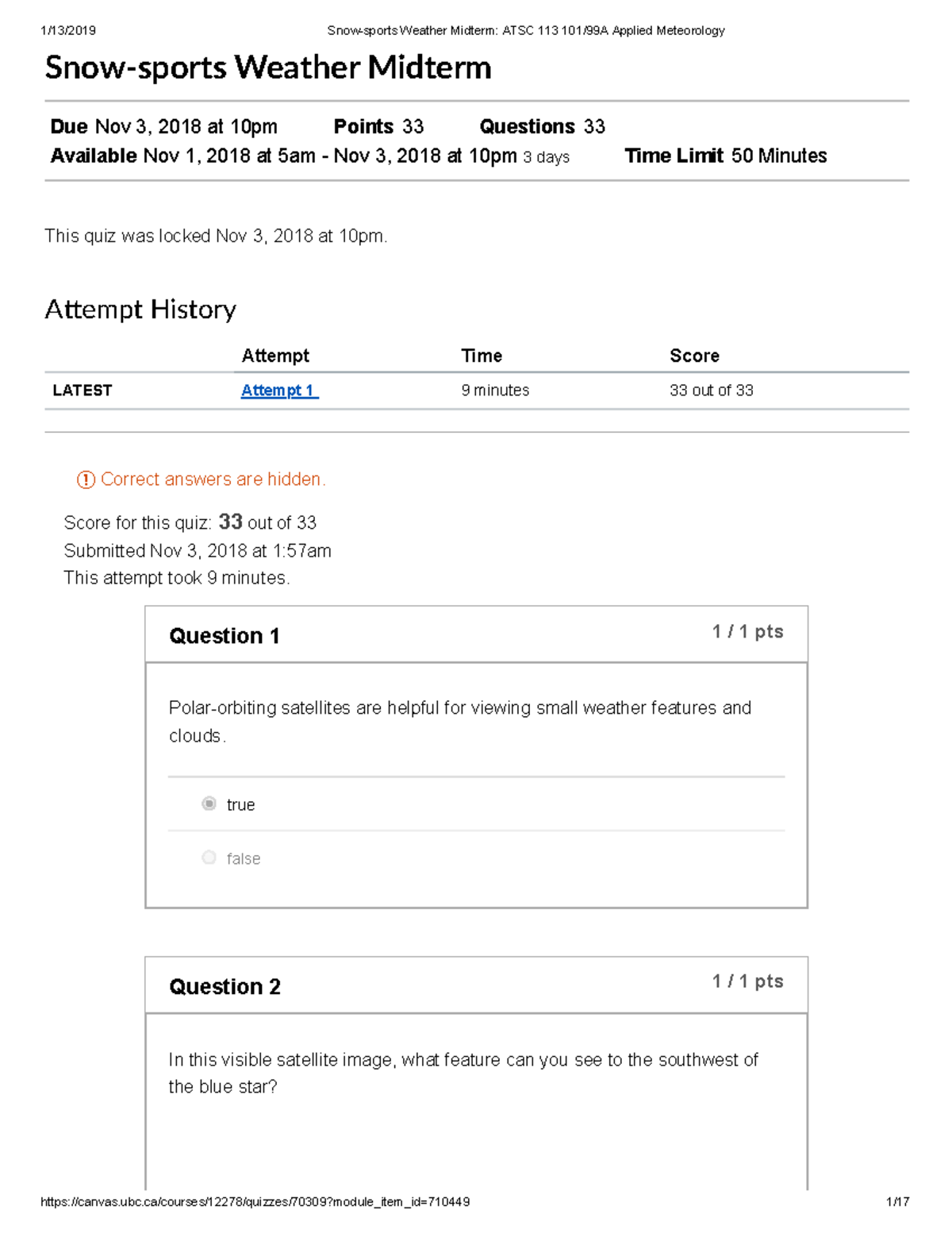 Copy Of Snow sports Weather Midterm ATSC 113 101 99A Applied