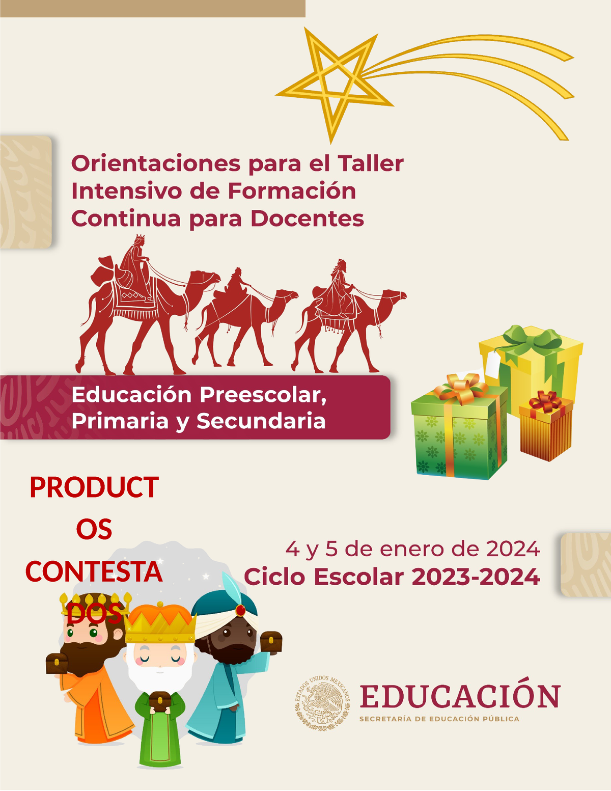 Productos Taller Intensivo Enero 2024ME PRODUCT OS CONTESTA DOS