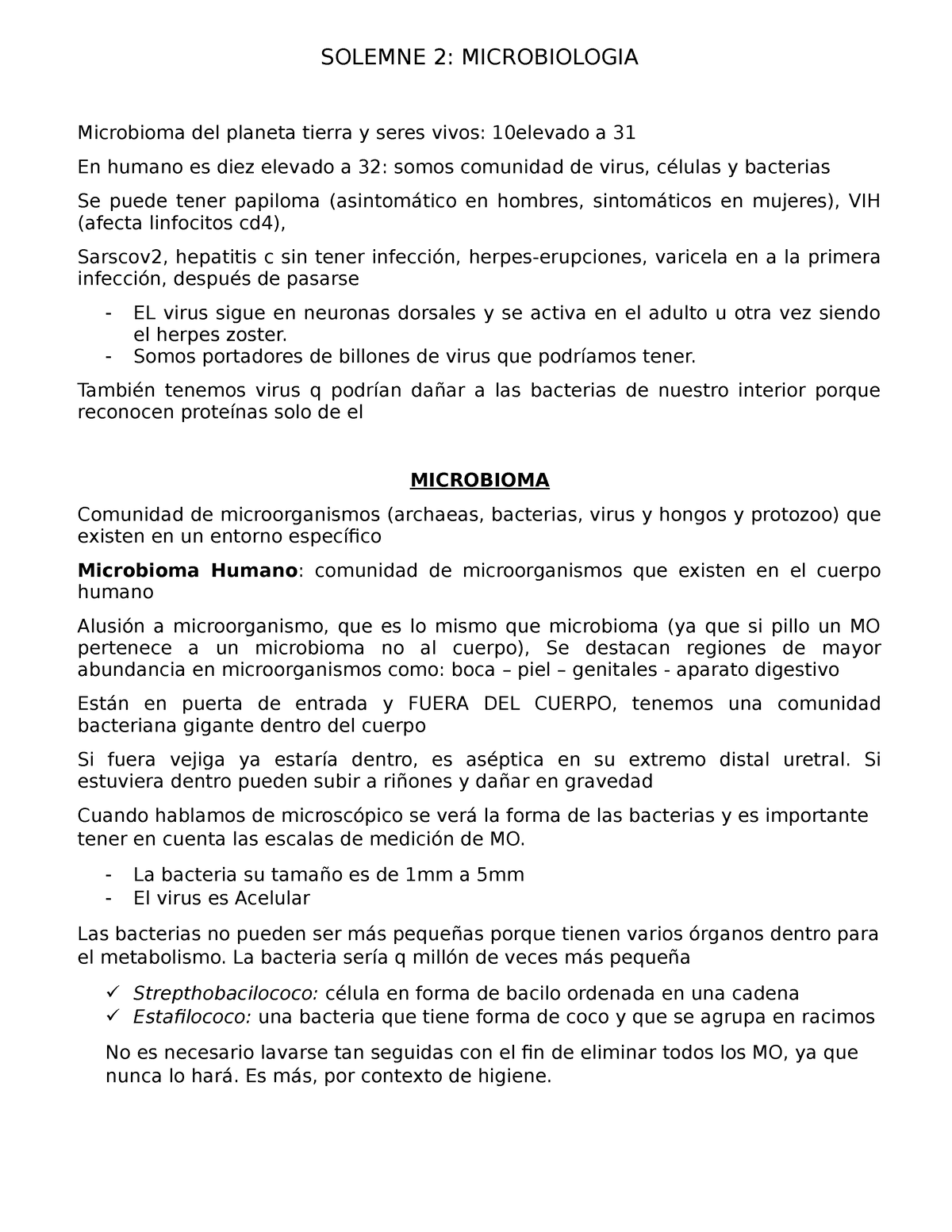 Microbiologia S2 1 - Nn N - SOLEMNE 2: MICROBIOLOGIA Microbioma Del ...