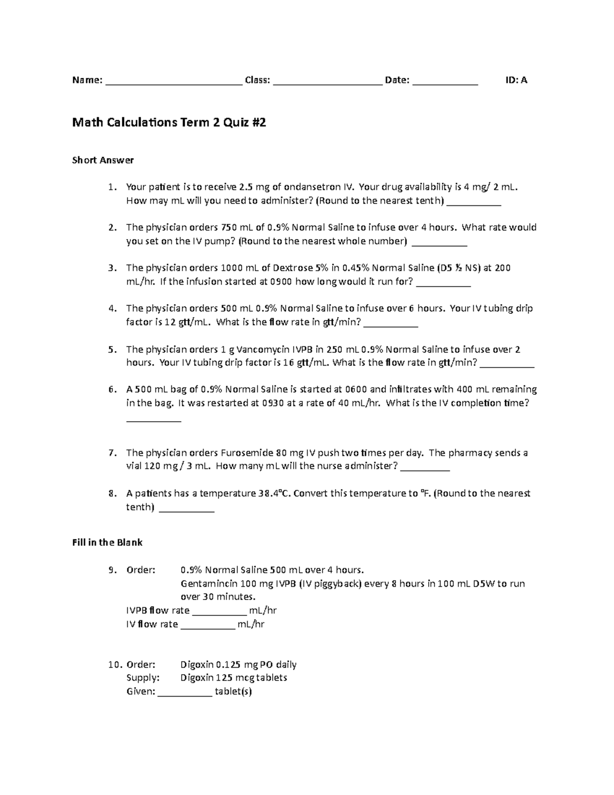 Intermediate Calculation Test 02 - Name ...