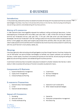 Customer Relationship Management - E -Banking And Business Models - Studocu