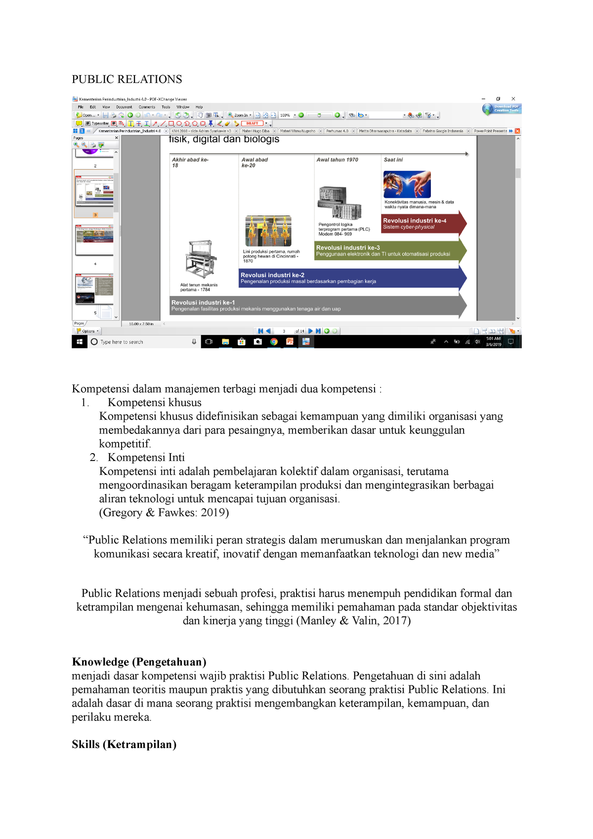 Public Relations 1 - PUBLIC RELATIONS Kompetensi Dalam Manajemen ...