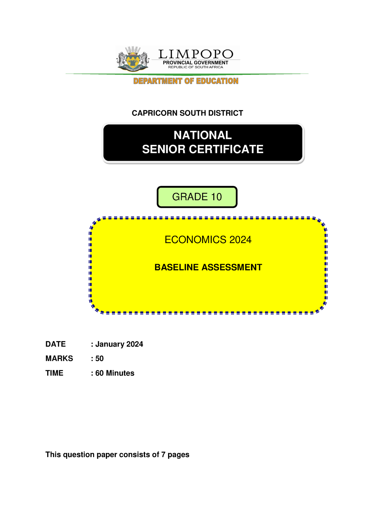 2024 Econ Grade 10 Baseline Assessment QP CAPRICORN SOUTH DISTRICT   Thumb 1200 1697 