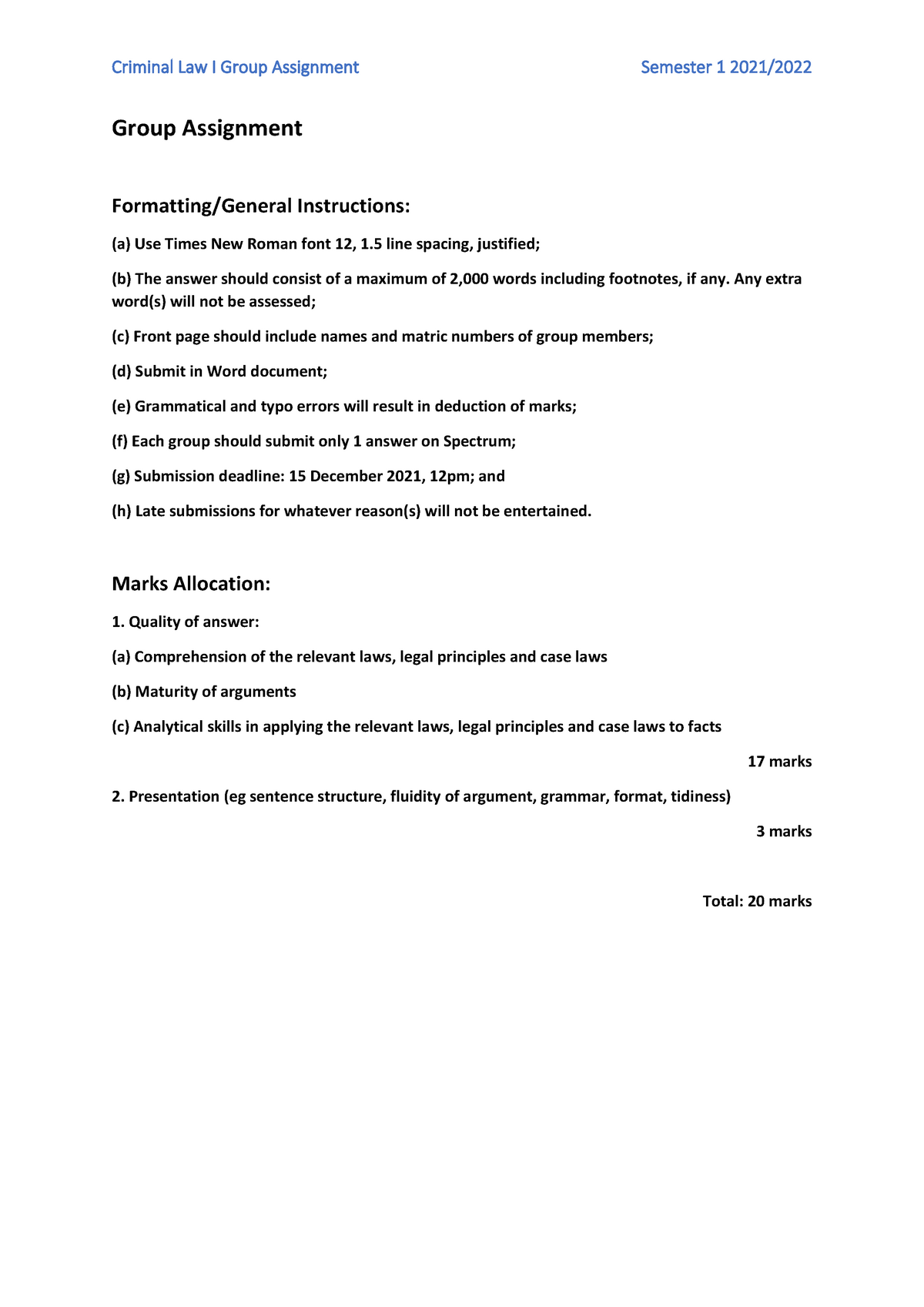 criminal-law-1-assignment-question-criminal-law-i-group-assignment