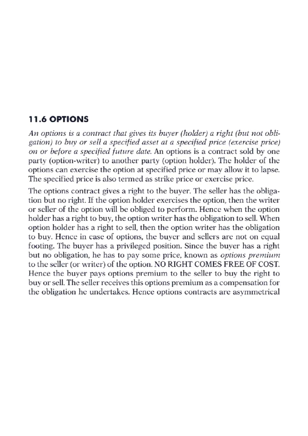 Options - This notes is very easy and simple to read. - Master in ...