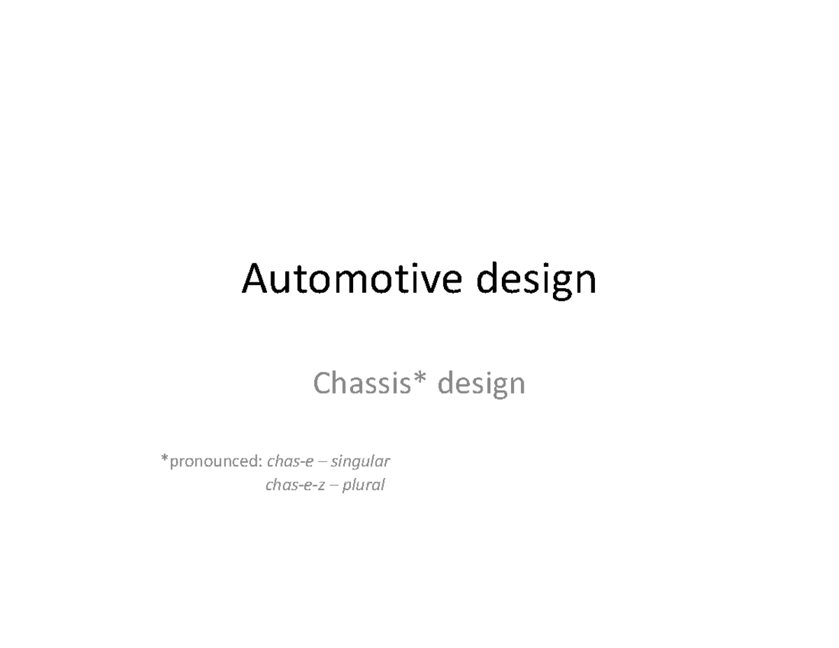 3Automotive chassisdesignv 2 Automotive designAutomotive design