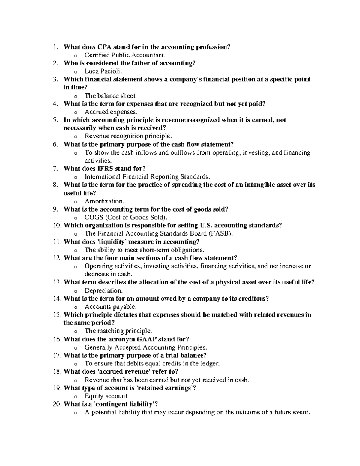 What does CPA stand for in the accounting profession 1. What does CPA