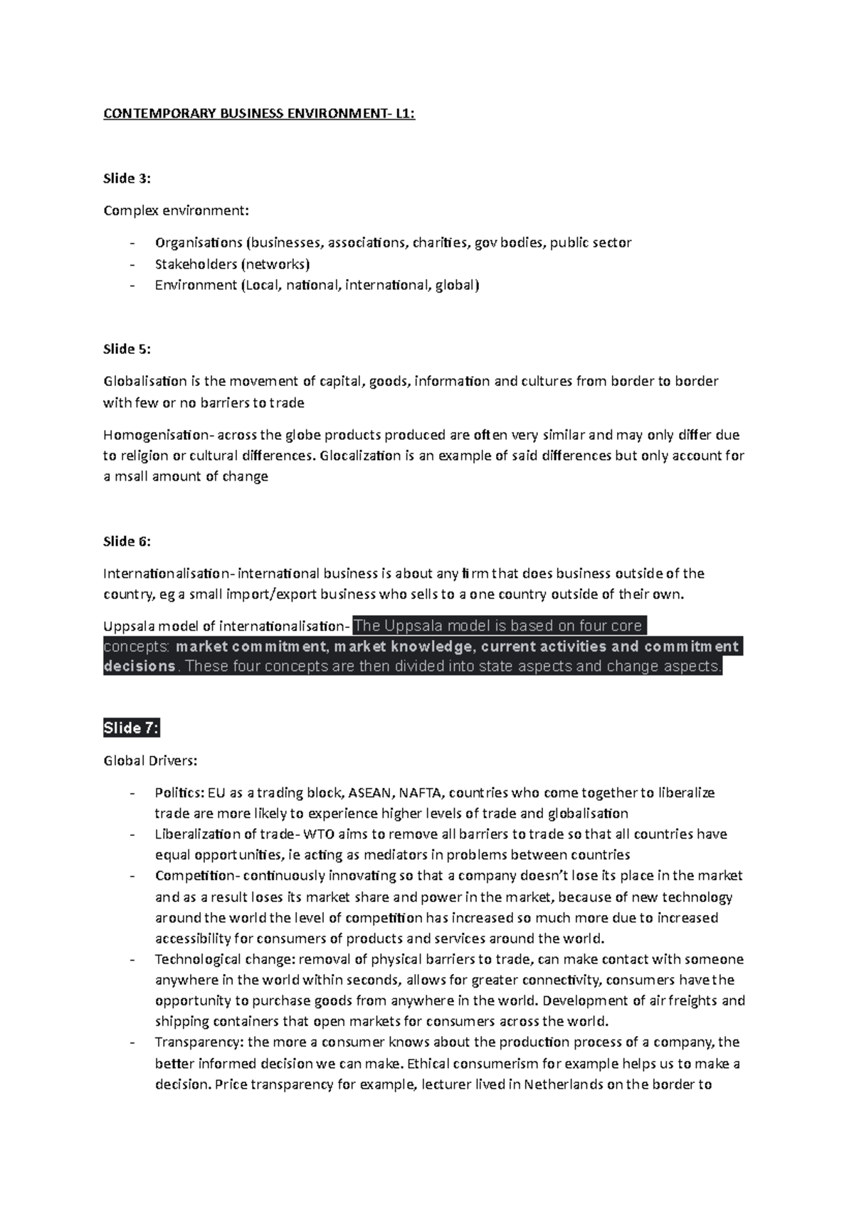 L1 - dont worry - CONTEMPORARY BUSINESS ENVIRONMENT- L1: Slide 3 ...