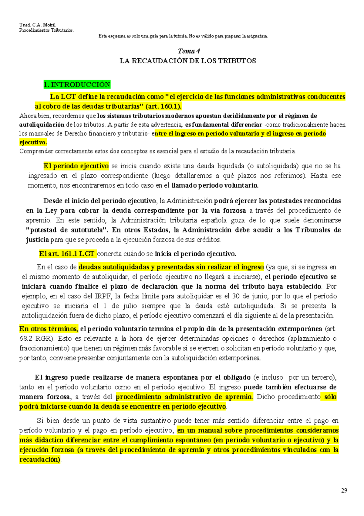003 procedimiento recaudación - Procedimientos Tributarios. Este ...