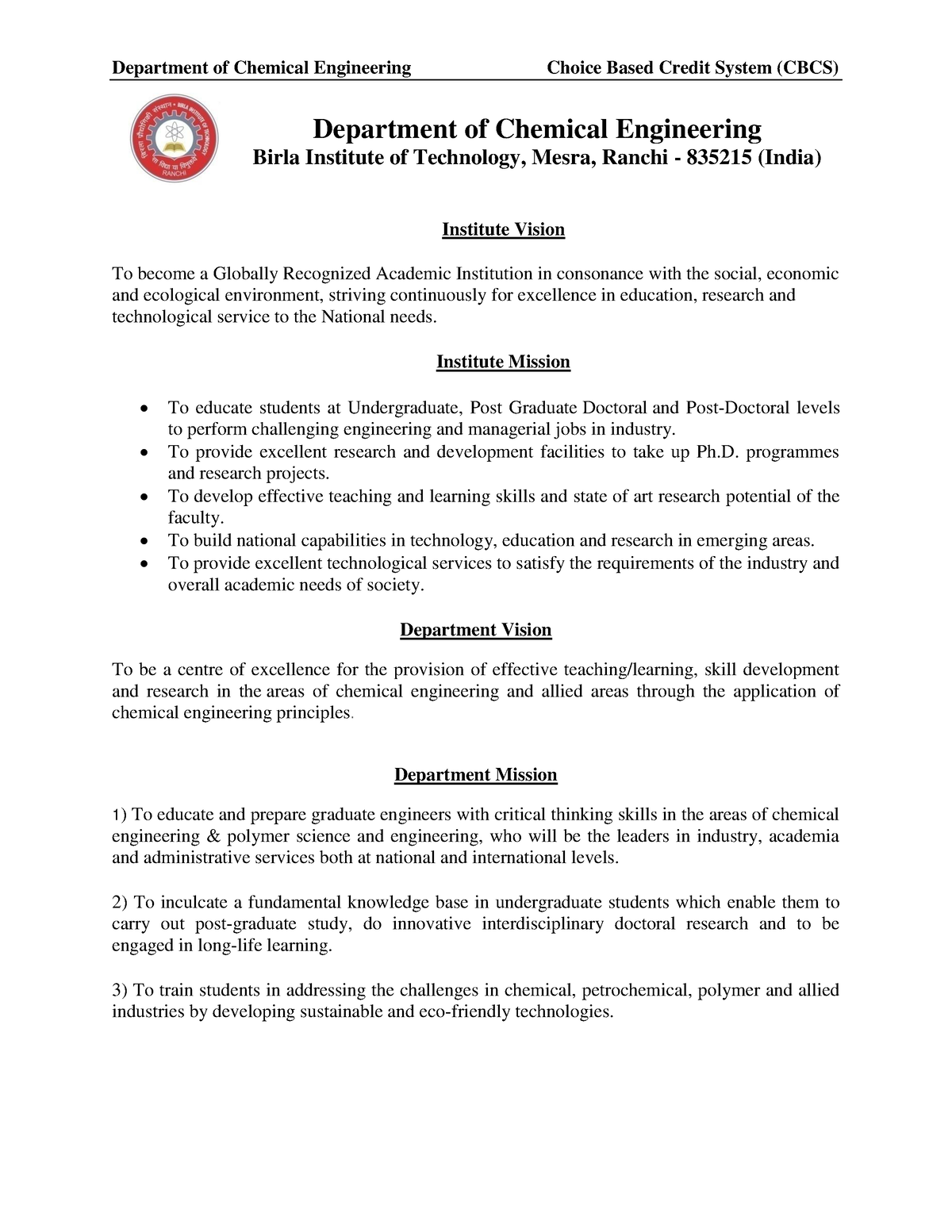 B Tech Syllabus-Chemical Engineerinf-Plastics And Polymer-2nd Year ...