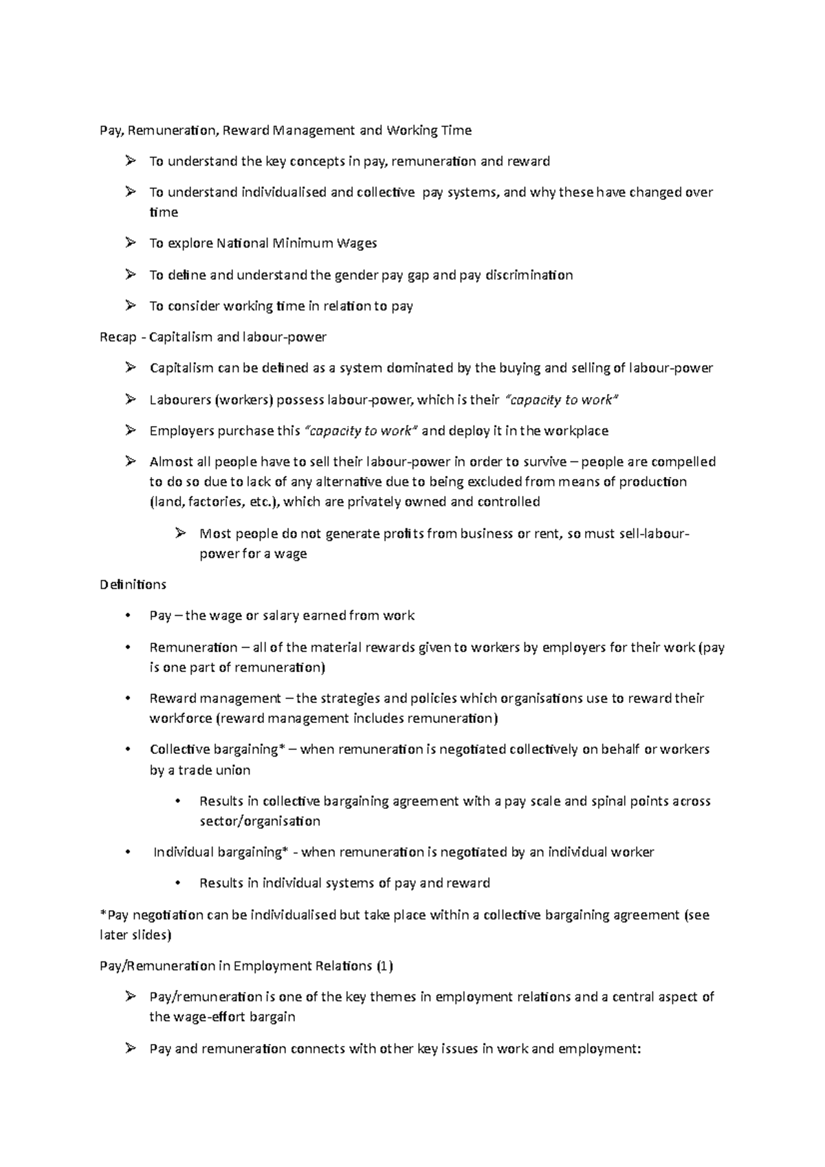 Pay in employment - Pay, Remuneration, Reward Management and Working ...