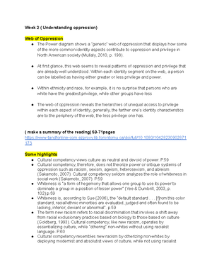 Lecture Notes Week 1-4 - Readings Fook, J. (2003) Simple Terms, If ...