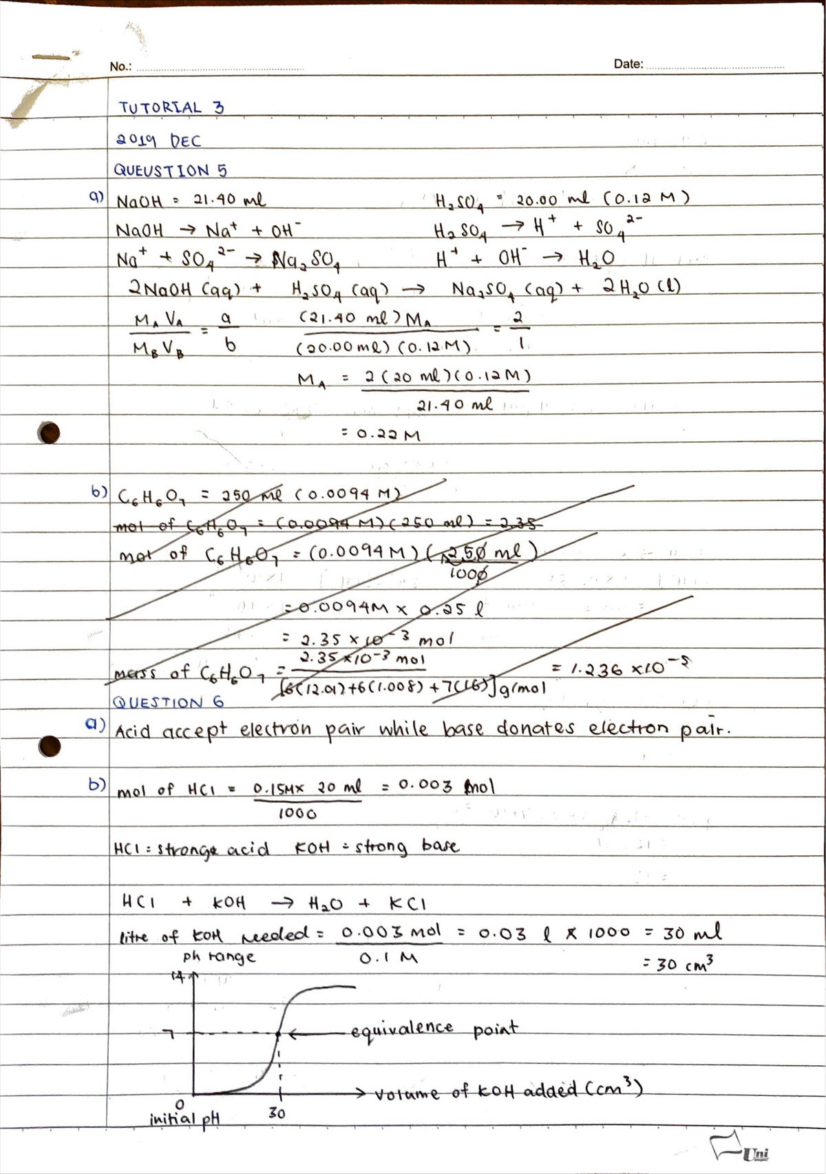 CHM 138 TUTORIAL 3 - SEM 1 OCT 2021 - General Chemistry - UiTM - Studocu