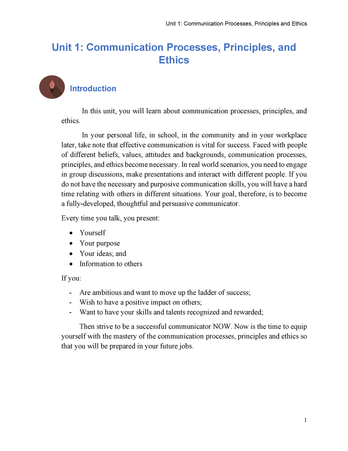 essay about communication process principles and ethics