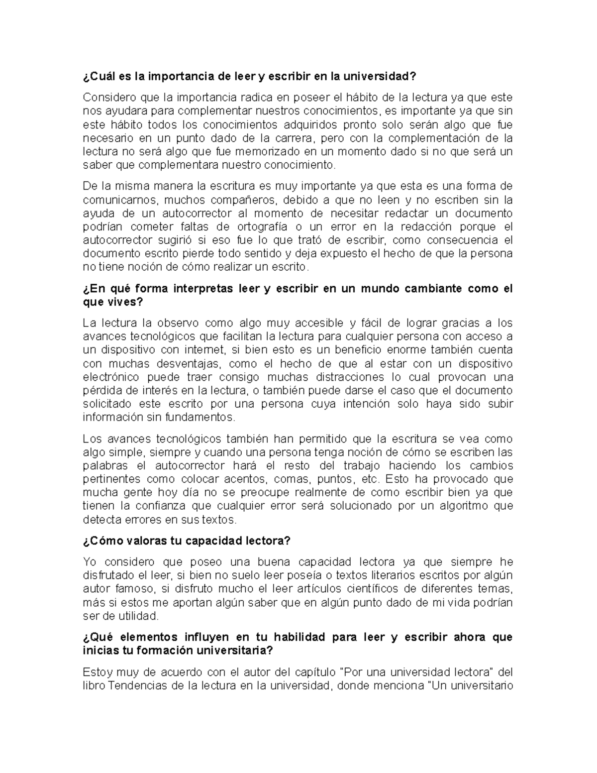 Cu l Es La Importancia De Leer Y Escribir En La Universidad Cu l Es 