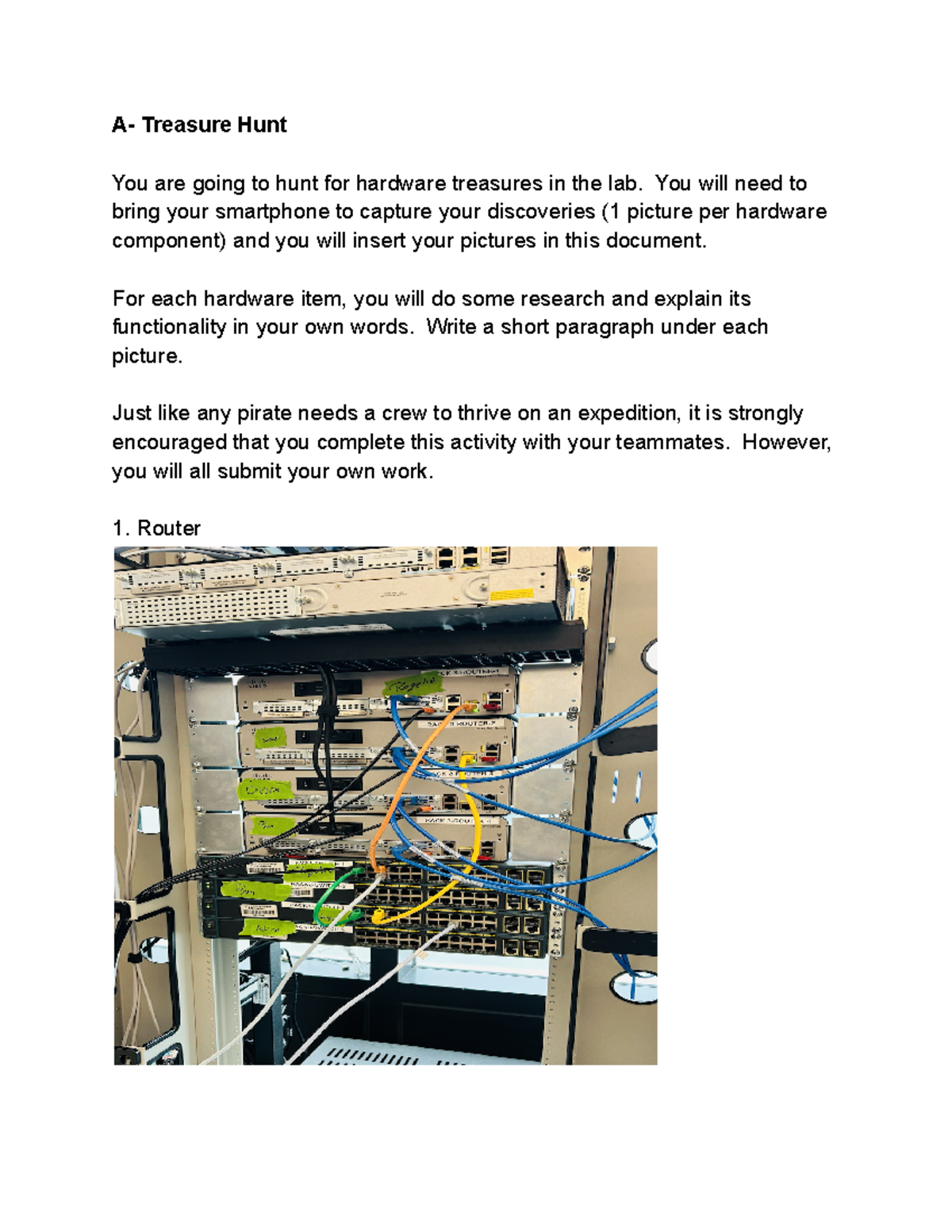 Copy of Layer 1 Treasure Hunt - A- Treasure Hunt You are going to hunt ...