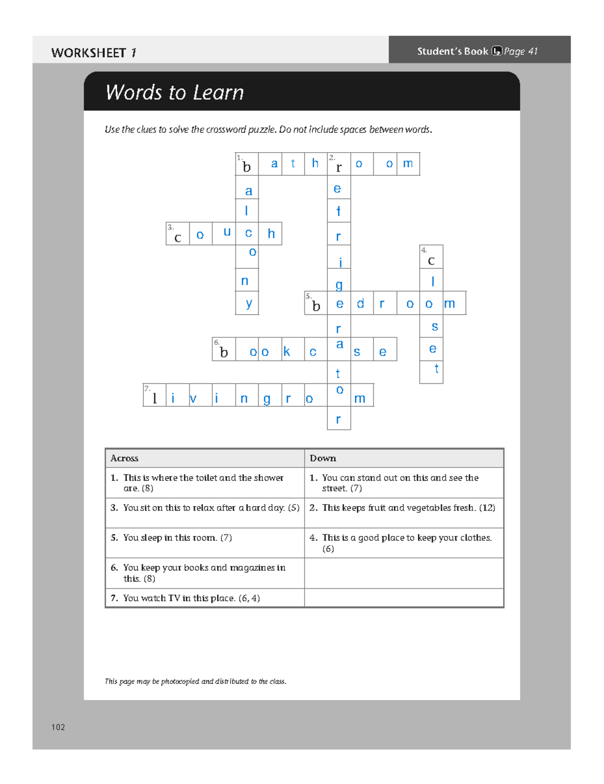 Outstanding 2 (2nd) Unit4 Worksheet Use the clues to solve the