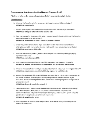 Final Exam 20 April 2018, Questions And Answers - Chapter 8: Evaluating ...