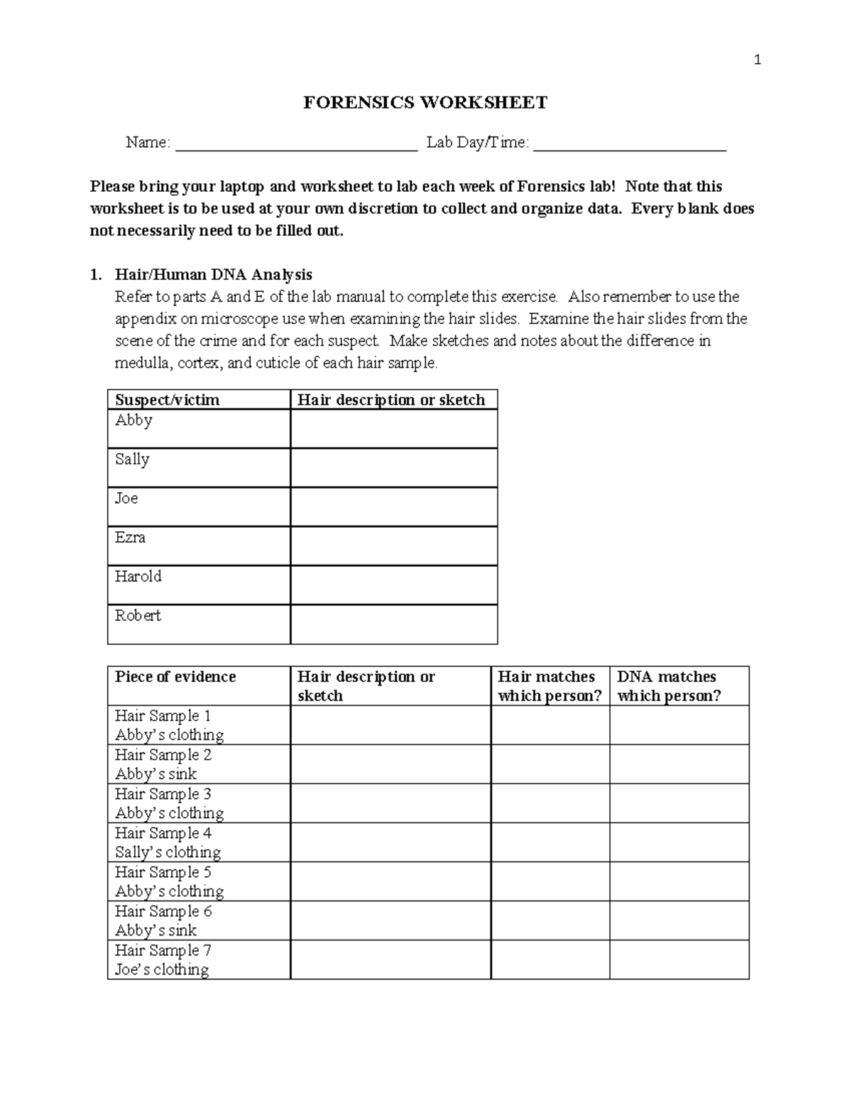 Forensics WS - Communications - FORENSICS WORKSHEET Name ...