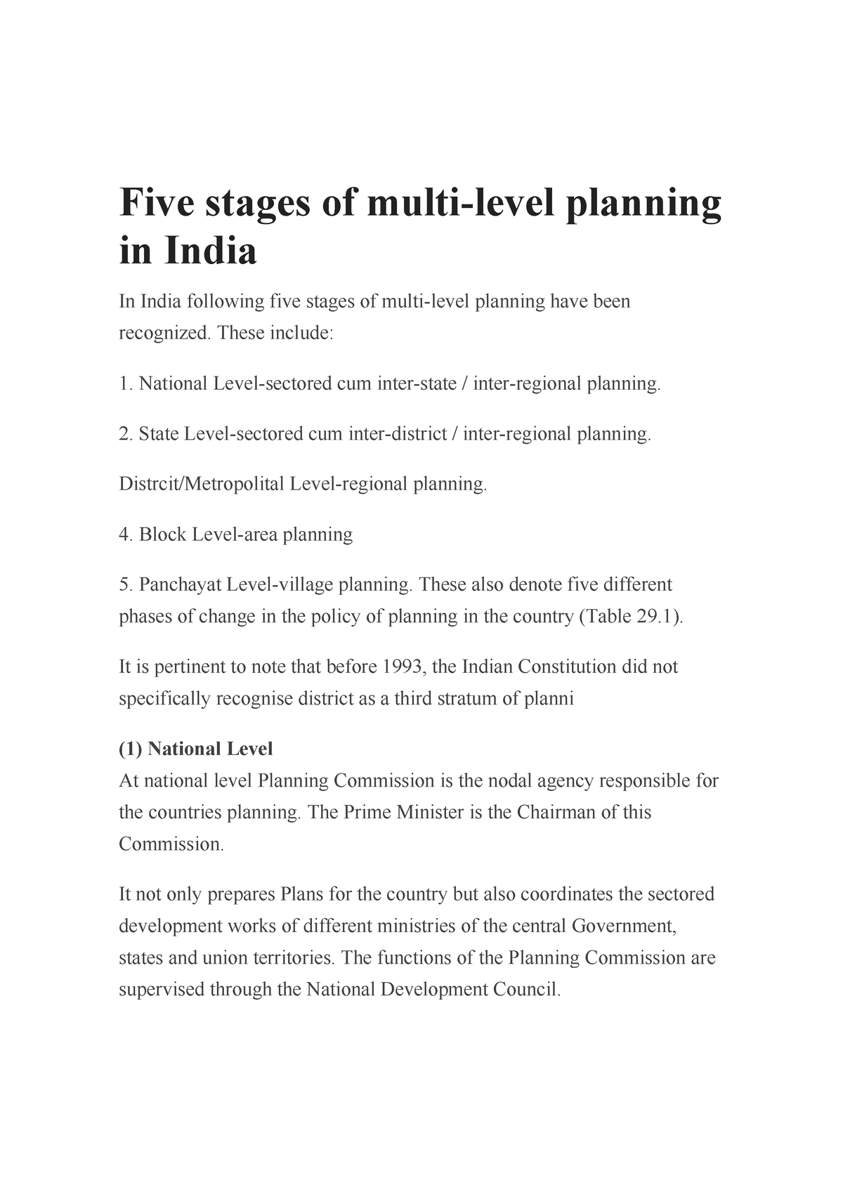 multi-level-planning-in-india-pdf-five-stages-of-multi-level-planning