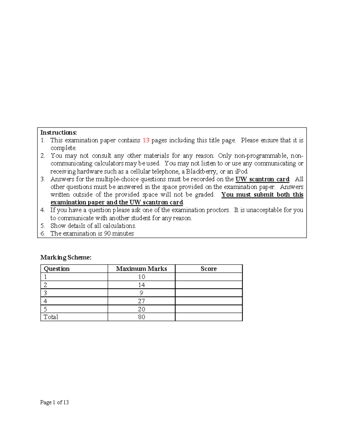 Midterm Exam October 2018, questions and answers - Instructions: This ...