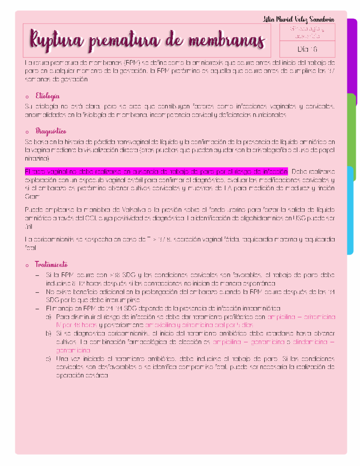 Resumen: Metrorragias, RPM. - Ginecología y obstetricia Día 16 La ...