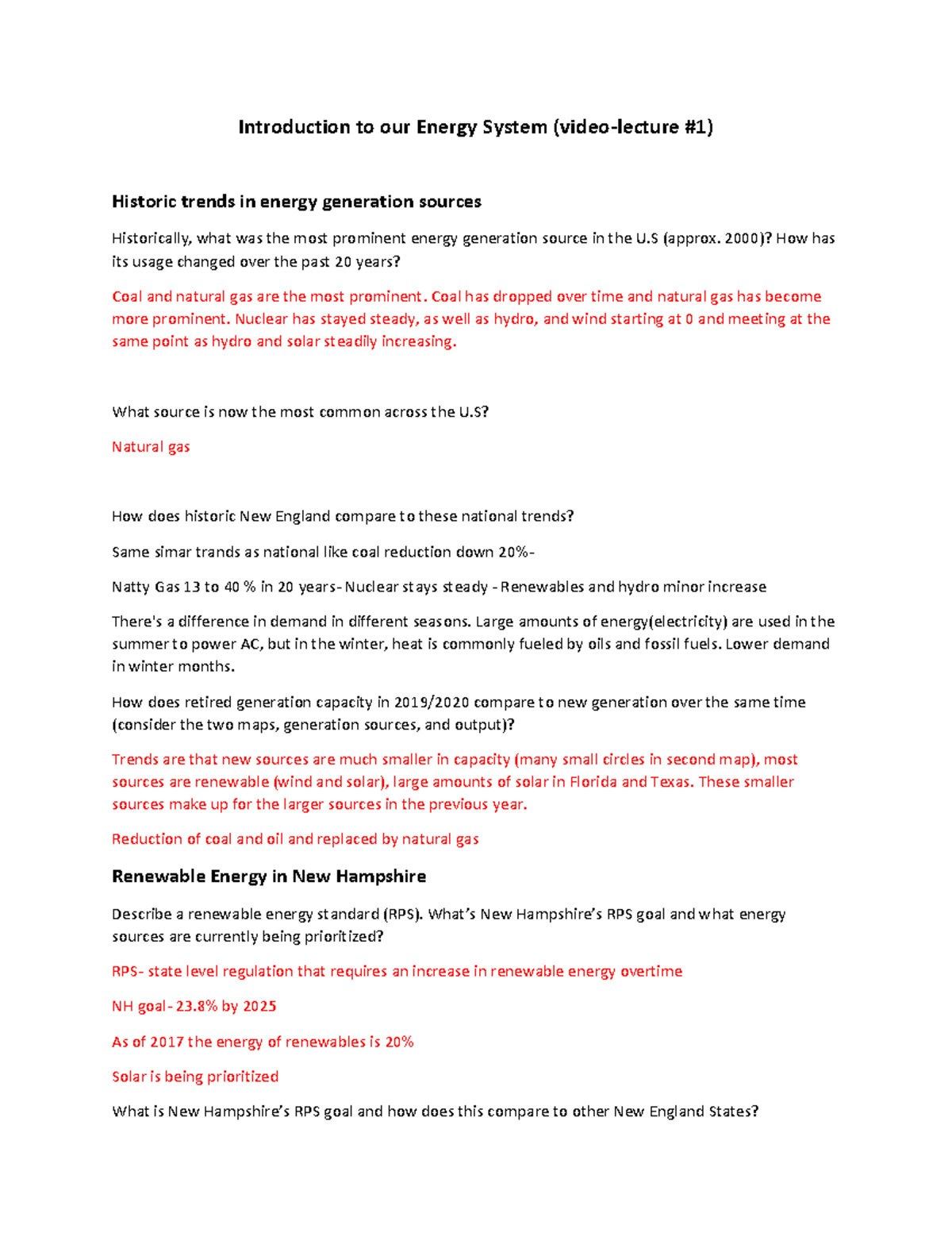 Module 13 Video Lecture Notes - Introduction To Our Energy System ...