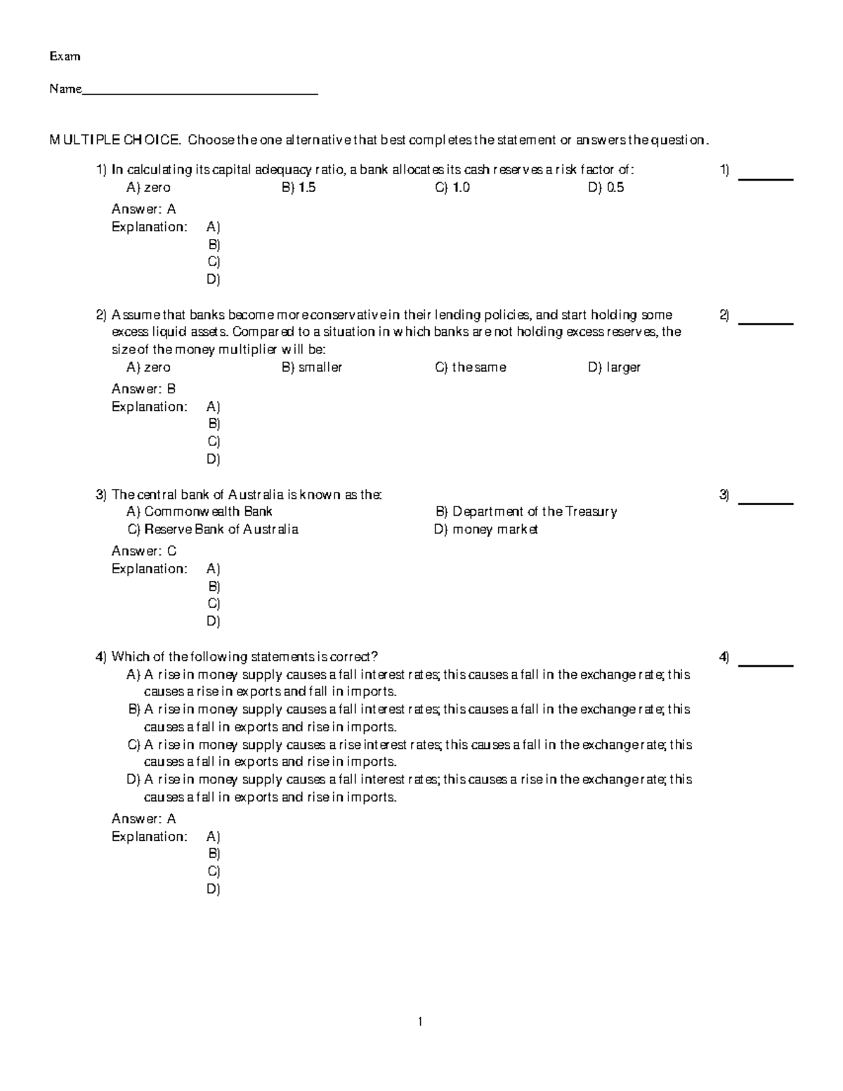 Testbank with answers - Exam Name ...