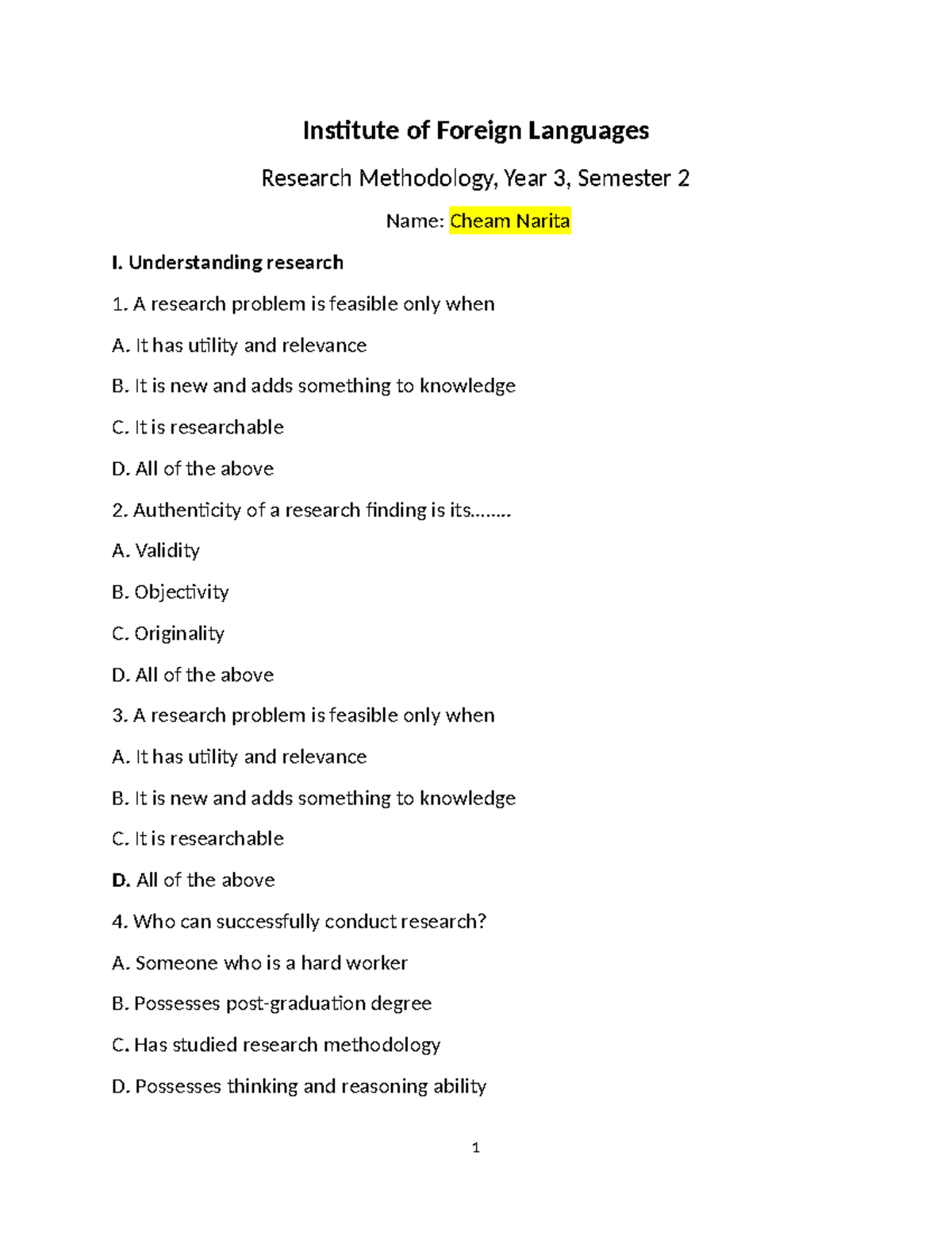 Rm review test 2024 dheihdiehohe institute of foreign languages